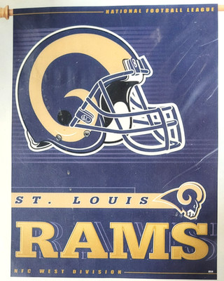 NFL St. Louis Rams Vertical Flag - 27'' x 37'' New (HELMET)