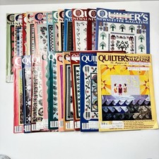 Vintage Lot of 22 Quilter  s Newsletter Magazines Patterns 1987 1988 1989