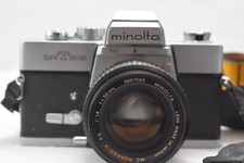 Minolta SRT 202 35mm Camera w/ Rokkor-x 50mm 1.7 Parts/Repair with strap