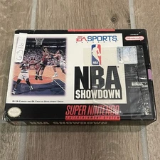 NBA Showdown (Super Nintendo Entertainment System, 1993) w/ Box SNES Tested!!!