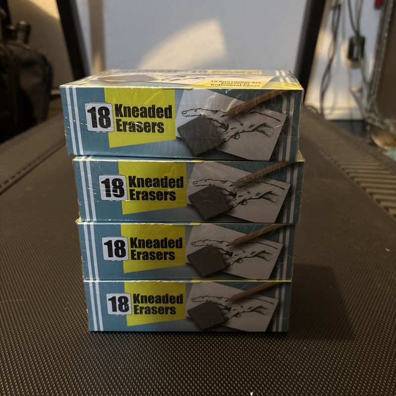 NEW - SARGENT ART  4 Boxes Of 18 KNEADED ERASERS - NEW IN PACKAGE