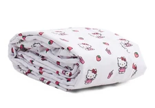 Jay Franco & Sons, Inc. Hello Kitty Cotton Sheet Set (Strawberry Milk, Queen)