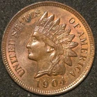 1904 Indian Head Penny - Nice RB - Good Surfaces