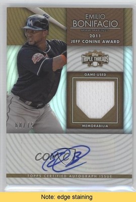 2012 Triple Threads Unity Relics Sepia 68/75 Emilio Bonifacio Auto READ 4u7