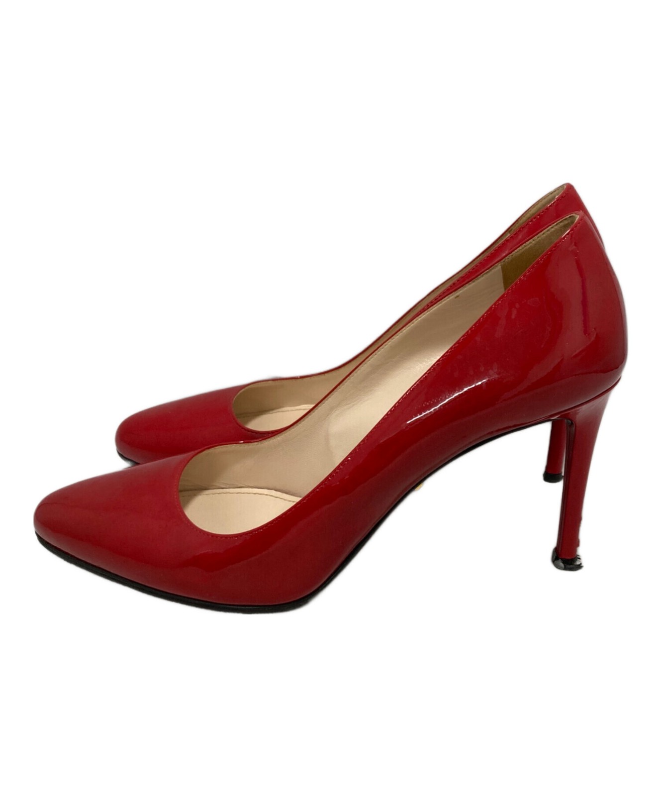 PRADA Pumps Women's Size 40 Red Patent Leather thumbnail 2