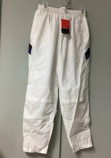 New VTG PIERRE CARDIN Track Suit Pants Size 4 White Hip Hop Side Accents