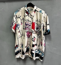 Wacko Maria Basquiat Hawaiian shirt L 10 under the water one