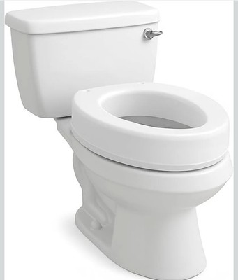 Carex Toilet Seat Riser Elongated Raised Toilet Seat Adds 3.5 inches to Toilet