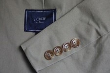 J.Crew Cotton Blend Taupe Green Modern Sport Coat Jacket Sz 40