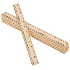 12 Pack Wood Ruler Student Rulers Wooden School Rulers Office Ruler Measuring...