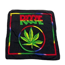 Vintage Reggae Rasta Pot Leaf Bandana 20 x 20