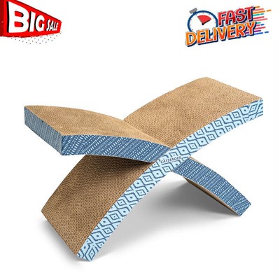 Scratch 'n Rest Cat Scratching Post Cat Scratcher Cardboard Lounge Bed for Home