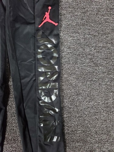 Air Jordan Pants Boys Large 12/13 Years Black Jumpman Spellout Track Warmup Gym - Picture 9 of 11