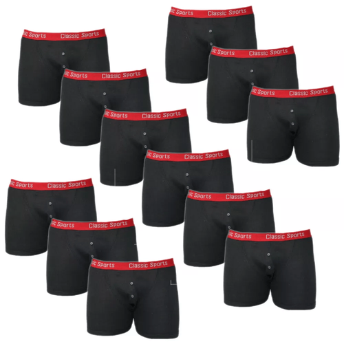 6 Pairs Mens Boxer Red Elastic Underwear Trunks Brief Shorts Classic Underpants - Picture 5 of 5