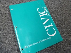 Details about 2003 Honda Civic Hybrid Electrical Wiring Diagram Troubleshooting Manual CVT