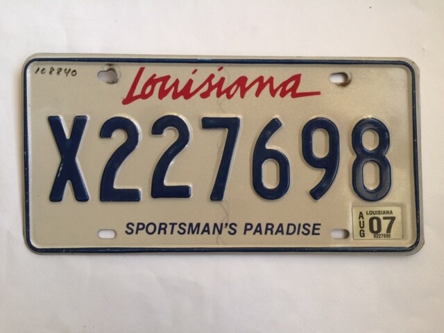 louisiana license plate louisiana license plate
