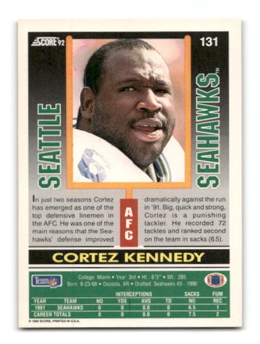 1992 Score Football #1 - #250 - - - Pick A Card - - - Complete a Set - Picture 163 of 281