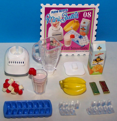 Re-Ment Mini Dulces #8 BATIDO DE FRUTAS Licuadora Fresa Plátano Cubitos de Hielo Barbie - Imagen 4 de 10