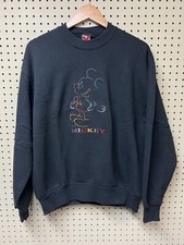 Vintage 90s Mickey & Co Embroidered Crewneck Large Made In USA Sweatshirt