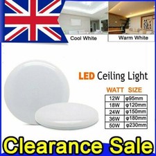 Bright Round LED Ceiling Light Panel Down Lights Living Room Bathroom Wall Lamp