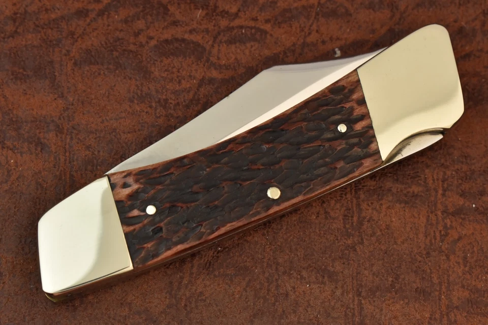 HEN & ROOSTER BERTRAM SOLINGEN GERMANY JIGGED RED BONE NKCA LOCKBACK KNIFE 15747 - Image 2 of 4