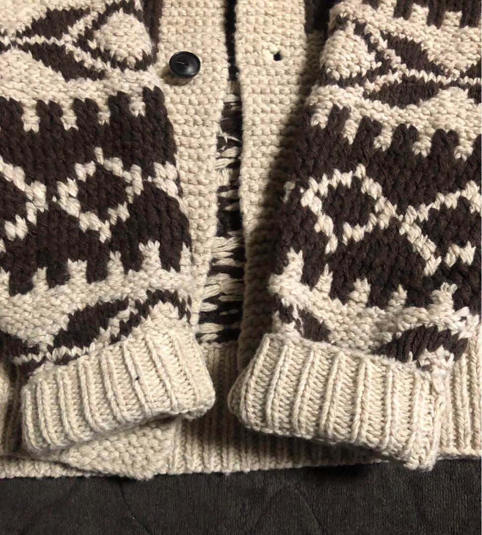 Double Rl Cardigan Sweater RRL Hand Knit Thunderbird Ralph