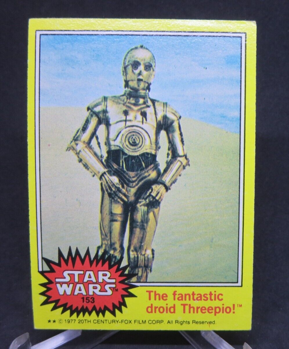 1977 TOPPS Yellow STAR WARS #153 C-3PO Card Nice Shape #5 | eBay