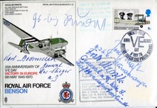 RAF Cover signiert von Hans-Ulrich Rudel KC + 3 weitere Luftwaffengeneräle & Asse