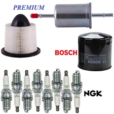 Tune Up Kit Air Oil Fuel Filters Spark Plugs For FORD E-250 V8 4.6L 2009-2014