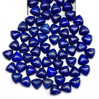 80 Stück Natürlich Lapislazuli 9.5-10mm Trillion Lose Unbehandelt Cabochon
