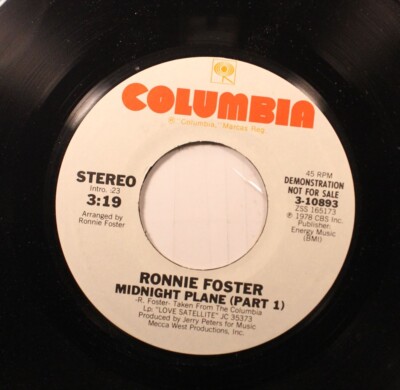 洋楽 BOTTOM LINE,MIDNIGHT FLYER,DAVID FOSTER Jazz 45 Ronnie Foster - Midnight Plane (Part 1) / Midnight Plane