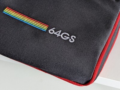 Dust cover compatible  with COMMODORE C64 GS  embroidered 