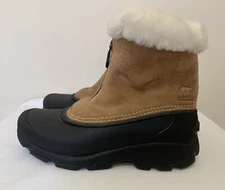 Sorel Snow Angel Zip Insulated Winter Snow Boots Faux Fur Women Size 5.5