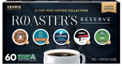 Keurig K-Cup Pod Coffee Collection Variety Pack, Roaster s Reserve 60 Count NEW