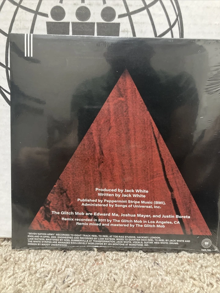White Stripes Vinyl Seven Nation Army Glitch Mob Remix Black 7” NEW Jack White - Image 3 of 4