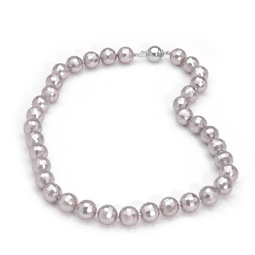 MISAKI Beautiful Beaded Necklace With Simulated gem in Stainless steel 16" - Image 3 of 4