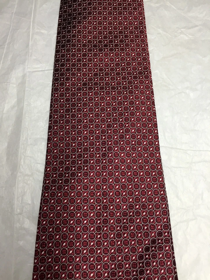 EXPRESS MENS TIE BURGUNDY WITH GRAY 4 X 61 - Image 3 of 4