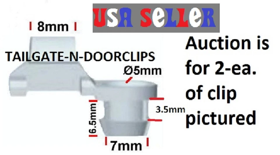 CHEVROLET SUBURBAN BLAZER GMC JIMMY Y MÁS CLIPS DE BARRA DE CIERRE DE PUERTA Y PORTÓN TRASERO TG1 Foto 2 de 4