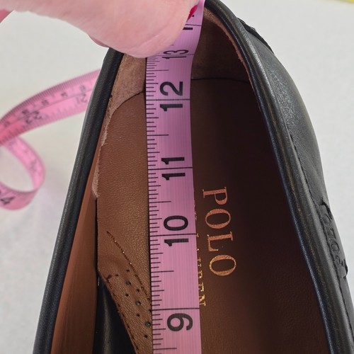 Polo Ralph Lauren Herren 13D Reynold Echtleder Halbschuh Schuhe Schwarz NEU - Bild 15 von 17