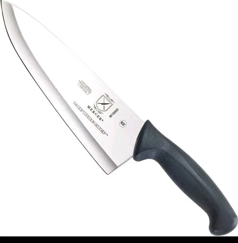 Mercer Culinary M18000 Millennia Black Handle, 8-Inch Wide Hollow Ground, Chef's