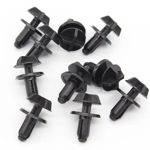 10x Black Nylon Lower Radiator Shield Push-Type Retainer For Ford W716510-S300