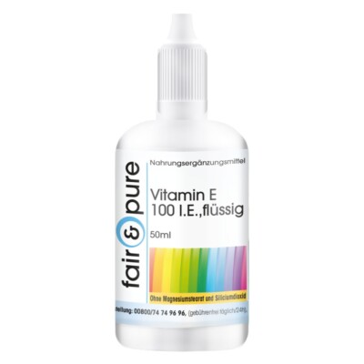 Natürliches Vitamin E-Öl 100 I.E. pro 3 Tropfen - 50 ml - VEGAN | fair & pure