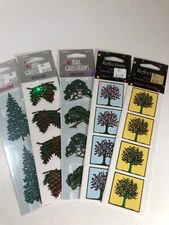 Mrs. Grossman's LOT of 5 Packs of Vintage Stickers Trees Pinecone Reflection NIP