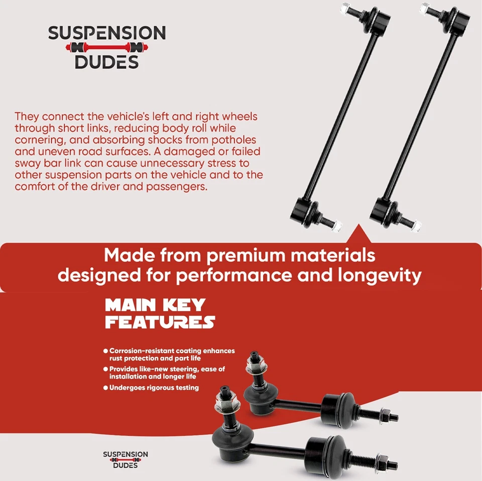 Par de barras estabilizadoras delanteras izquierda para Toyota Camry 18-20, Avalon Lexus ES350 2019-2020 Foto 3 de 4