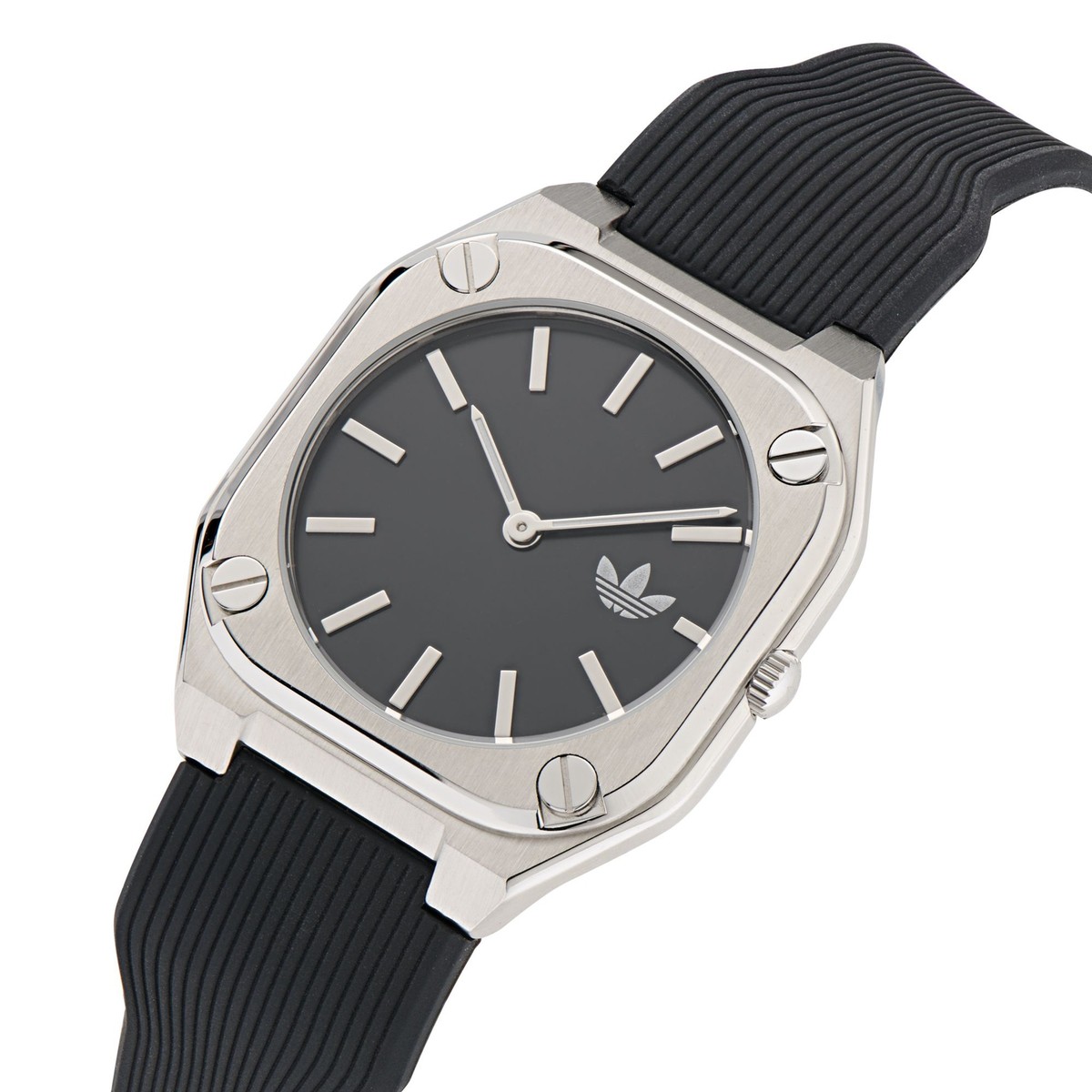 Adidas Unisex Watch CITY TECH THIN Silicone Black AOFH24002 | eBay