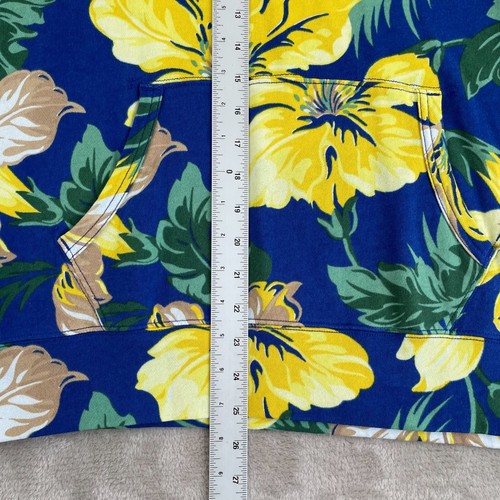 Polo Ralph Lauren Floral Spa Terry Hoodie Men Medium Royal Multi Hawaii NWT $125 - Picture 8 of 10