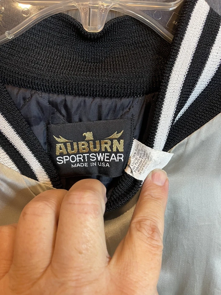 Chaqueta de satén vintage Hurn Cocktail Lounge St Louis MO adulto XL negra West Ark Foto 2 de 4