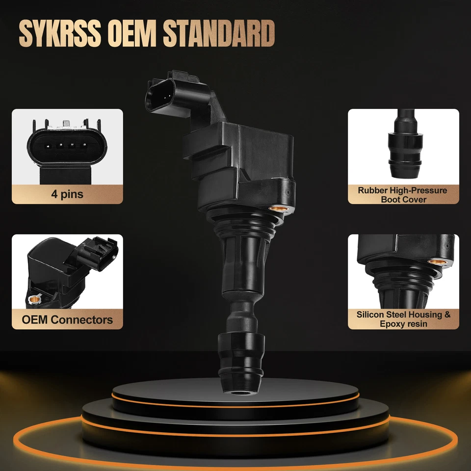 Pacote com 4 bobinas de ignição para Saturn Chevrolet Cobalt GMC Terrain UF491 D517A - Imagem 2 de 4