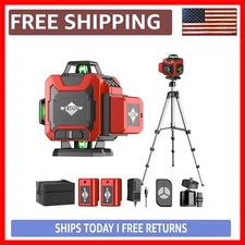 4D Cross Line Laser Level with Tripod - Ideal for Renovations and Installations