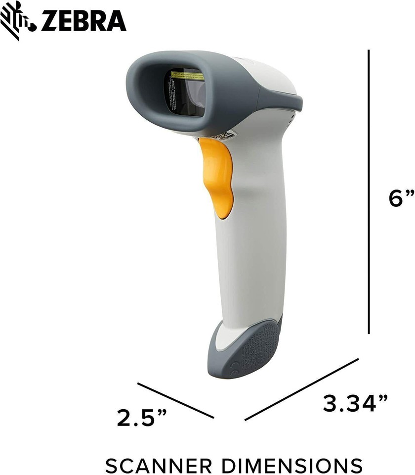 Motorola Symbol LS2208SR20001R USB RS232 PS/2 Handheld Barcode Scanner